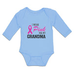 Long Sleeve Bodysuit Baby I Wear Pink for My Grandma Boy & Girl Clothes Cotton