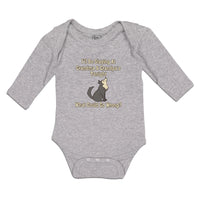 Long Sleeve Bodysuit Baby Staying Grandma Grandpa's Tonight Wrong Cotton