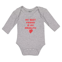 Long Sleeve Bodysuit Baby My Best Friend Is My Abuelito Boy & Girl Clothes