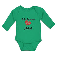 Long Sleeve Bodysuit Baby My Grandpa Loves Me! Boy & Girl Clothes Cotton