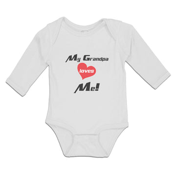 Long Sleeve Bodysuit Baby My Grandpa Loves Me! Boy & Girl Clothes Cotton