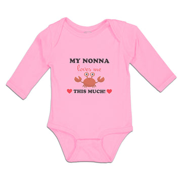 Long Sleeve Bodysuit Baby My Nonna Loves Me This Much! Boy & Girl Clothes Cotton