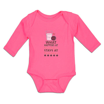 Long Sleeve Bodysuit Baby Happens Grandma's, Stays Grandma's Cookies Cotton