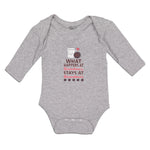 Long Sleeve Bodysuit Baby Happens Grandma's, Stays Grandma's Cookies Cotton - Cute Rascals