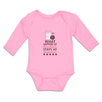 Long Sleeve Bodysuit Baby Happens Grandma's, Stays Grandma's Cookies Cotton - Cute Rascals
