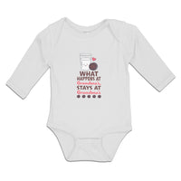 Long Sleeve Bodysuit Baby Happens Grandma's, Stays Grandma's Cookies Cotton - Cute Rascals