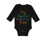 Long Sleeve Bodysuit Baby My Grandpa and Grandma Loves Me Grandparents Cotton
