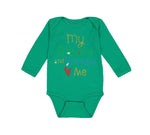 Long Sleeve Bodysuit Baby My Grandpa and Grandma Loves Me Grandparents Cotton