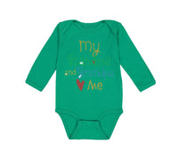 Long Sleeve Bodysuit Baby My Grandpa and Grandma Loves Me Grandparents Cotton