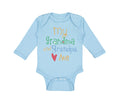 Long Sleeve Bodysuit Baby My Grandpa and Grandma Loves Me Grandparents Cotton
