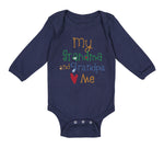 Long Sleeve Bodysuit Baby My Grandpa and Grandma Loves Me Grandparents Cotton