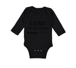 Long Sleeve Bodysuit Baby Usmc My Grandfather Is My Hero Grandpa Grandfather