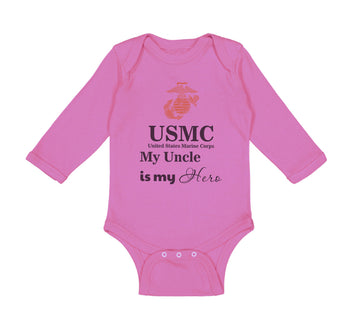 Long Sleeve Bodysuit Baby Usmc My Uncle Is My Hero Boy & Girl Clothes Cotton