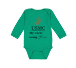 Long Sleeve Bodysuit Baby Usmc My Uncle Is My Hero Boy & Girl Clothes Cotton