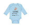 Long Sleeve Bodysuit Baby Usmc My Uncle Is My Hero Boy & Girl Clothes Cotton