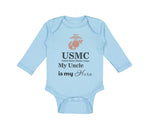 Long Sleeve Bodysuit Baby Usmc My Uncle Is My Hero Boy & Girl Clothes Cotton