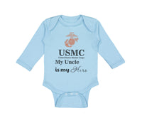 Long Sleeve Bodysuit Baby Usmc My Uncle Is My Hero Boy & Girl Clothes Cotton