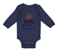Long Sleeve Bodysuit Baby Usmc My Uncle Is My Hero Boy & Girl Clothes Cotton