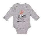 Long Sleeve Bodysuit Baby Usmc My Uncle Is My Hero Boy & Girl Clothes Cotton