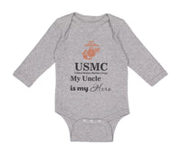 Long Sleeve Bodysuit Baby Usmc My Uncle Is My Hero Boy & Girl Clothes Cotton