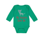 Long Sleeve Bodysuit Baby My Aunties Loves Me Cat Aunt Boy & Girl Clothes Cotton