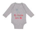 Long Sleeve Bodysuit Baby My Aunties Loves Me Cat Aunt Boy & Girl Clothes Cotton