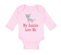 Long Sleeve Bodysuit Baby My Aunties Loves Me Cat Aunt Boy & Girl Clothes Cotton