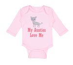 Long Sleeve Bodysuit Baby My Aunties Loves Me Cat Aunt Boy & Girl Clothes Cotton