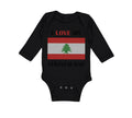 Long Sleeve Bodysuit Baby I Love My Lebanese Dad Father's Day Boy & Girl Clothes