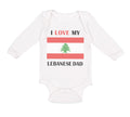 Long Sleeve Bodysuit Baby I Love My Lebanese Dad Father's Day Boy & Girl Clothes