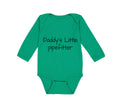 Long Sleeve Bodysuit Baby Daddy's Little Pipefitter Welder Dad Father's Day B