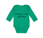 Long Sleeve Bodysuit Baby Daddy's Little Pipefitter Welder Dad Father's Day B - Cute Rascals