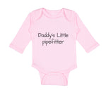 Long Sleeve Bodysuit Baby Daddy's Little Pipefitter Welder Dad Father's Day B - Cute Rascals