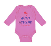 Long Sleeve Bodysuit Baby My Aunt in Texas Loves Me Boy & Girl Clothes Cotton