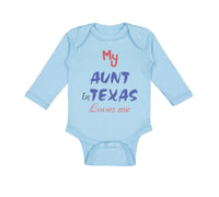 Long Sleeve Bodysuit Baby My Aunt in Texas Loves Me Boy & Girl Clothes Cotton