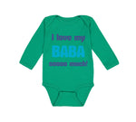 Long Sleeve Bodysuit Baby I Love My Baba Sooo Much Dad Father's Day Cotton