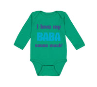 Long Sleeve Bodysuit Baby I Love My Baba Sooo Much Dad Father's Day Cotton