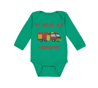Long Sleeve Bodysuit Baby My Uncle Is A Firefighter B Boy & Girl Clothes Cotton