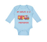 Long Sleeve Bodysuit Baby My Uncle Is A Firefighter B Boy & Girl Clothes Cotton