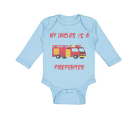 Long Sleeve Bodysuit Baby My Uncle Is A Firefighter B Boy & Girl Clothes Cotton