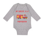 Long Sleeve Bodysuit Baby My Uncle Is A Firefighter B Boy & Girl Clothes Cotton