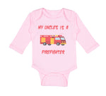 Long Sleeve Bodysuit Baby My Uncle Is A Firefighter B Boy & Girl Clothes Cotton