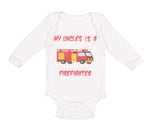 Long Sleeve Bodysuit Baby My Uncle Is A Firefighter B Boy & Girl Clothes Cotton