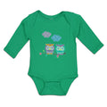Long Sleeve Bodysuit Baby Owl's Love Boy & Girl Clothes Cotton