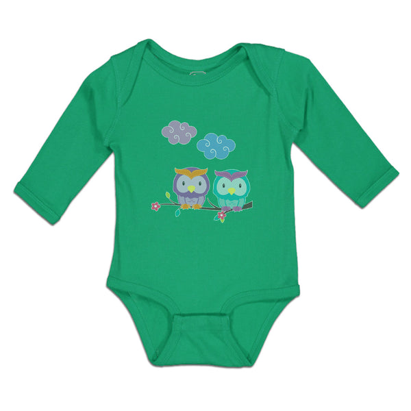 Long Sleeve Bodysuit Baby Owl's Love Boy & Girl Clothes Cotton