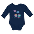 Long Sleeve Bodysuit Baby Owl's Love Boy & Girl Clothes Cotton