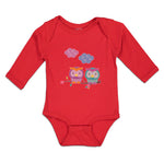 Long Sleeve Bodysuit Baby Owl's Love Boy & Girl Clothes Cotton