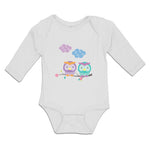 Long Sleeve Bodysuit Baby Owl's Love Boy & Girl Clothes Cotton