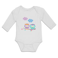 Long Sleeve Bodysuit Baby Owl's Love Boy & Girl Clothes Cotton