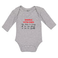 Long Sleeve Bodysuit Baby Handle Care Mom Crazy I'M Afraid Tell You!!! Cotton